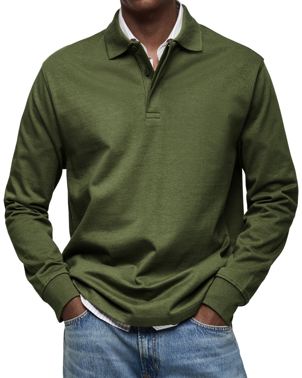 Classic long-sleeve everyday polo shirt for men | Wilson -9
