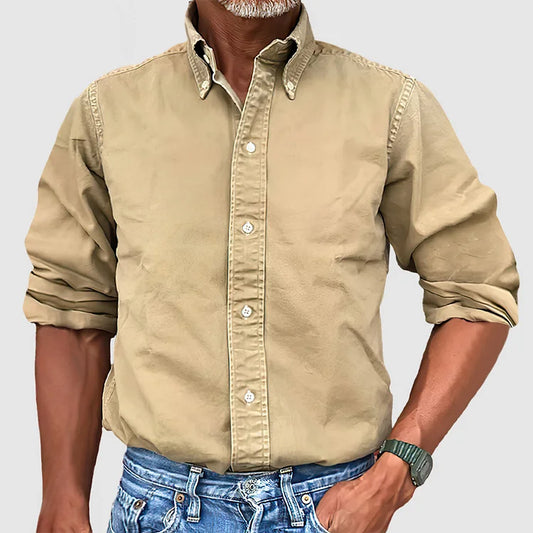 Essential long-sleeve classic everyday shirt for men | Nolan -1