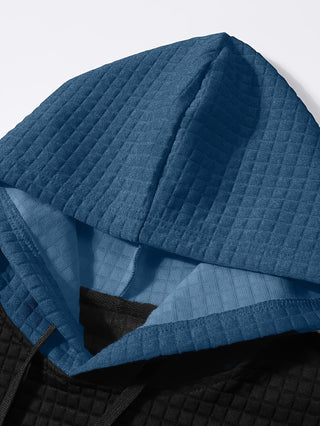 Tavren | Men's Textured Color Block Pullover Hoodie