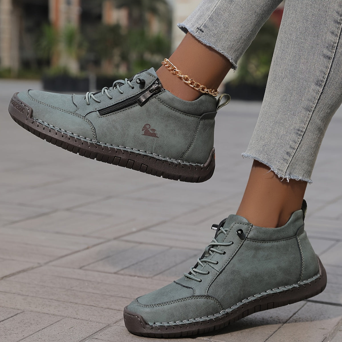 Zip-up orthopaedic everyday comfort shoes for women | Helena -3