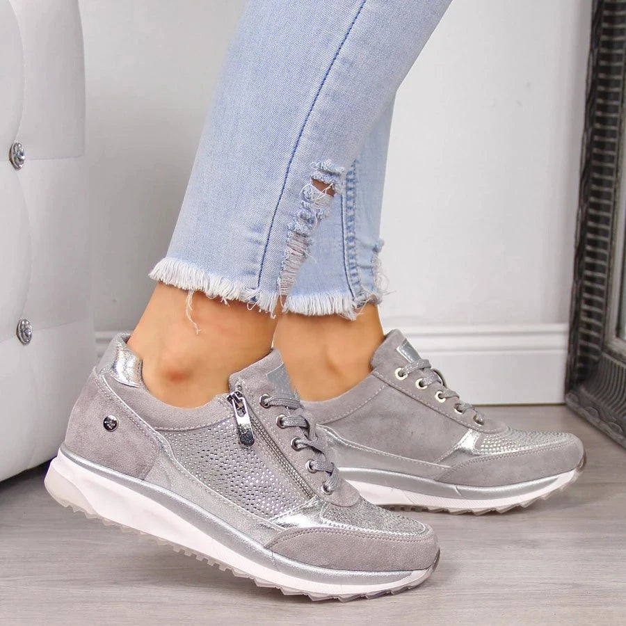 Zip-up orthopaedic everyday trainers for women | Ginette -4