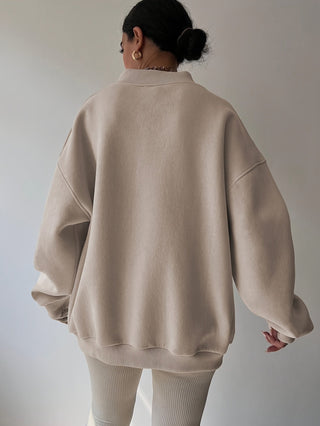 Velora | Women's Half Zip Stand Collar Sweatshirt