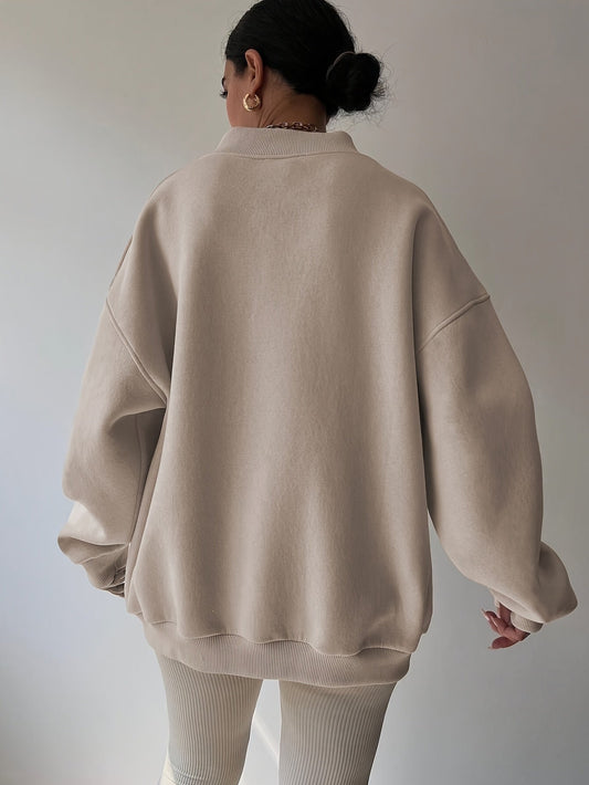 Velora | Women's Half Zip Stand Collar Sweatshirt