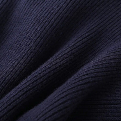 Denim-trim contrast button-front cardigan for women | Denicore -4