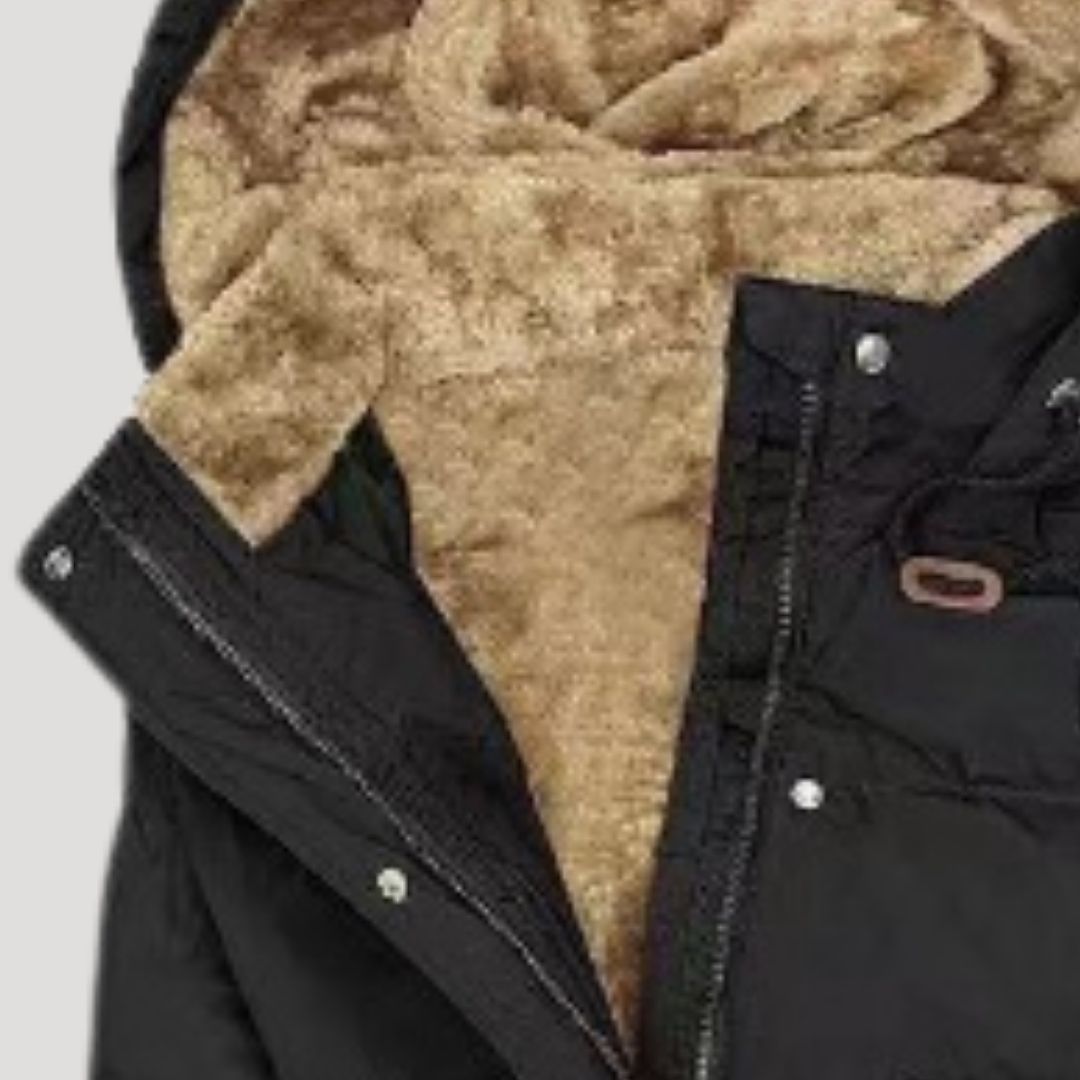 Long waterproof hooded faux fur winter coat for women | Nordica -5