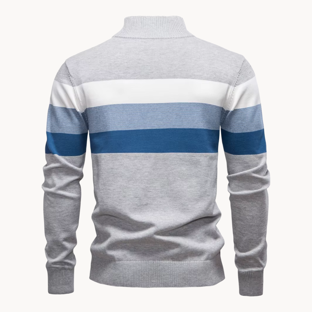 Soft quarter-zip cosy everyday jumper for men | Burk -21