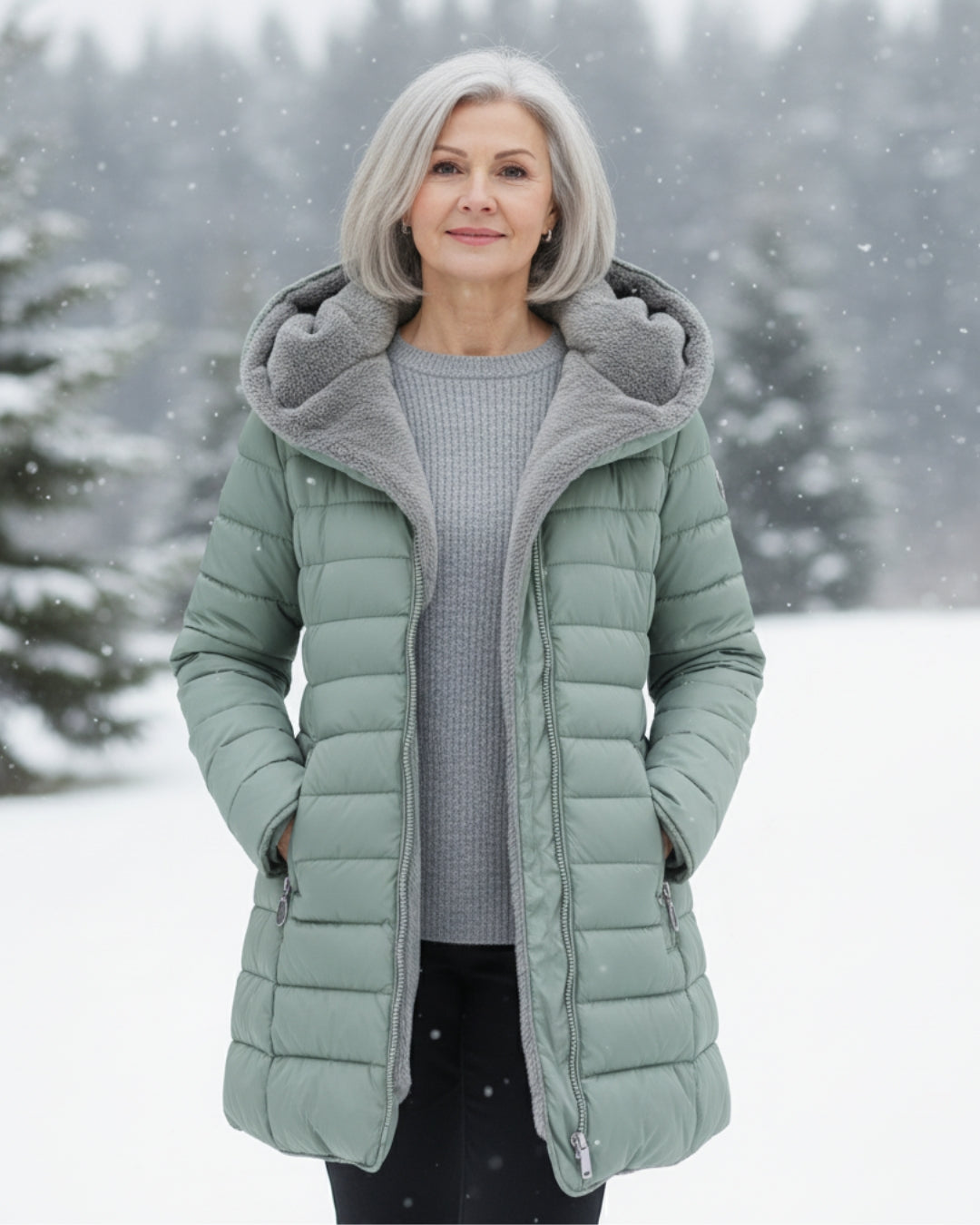 Warm puffer winter coat for women | Olivia -10