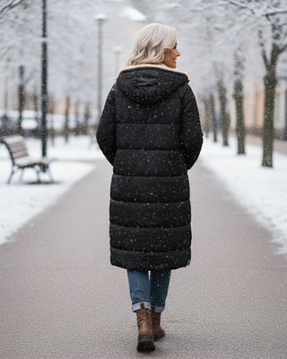 Cosy sherpa hooded winter coat for women | Eleanor -13