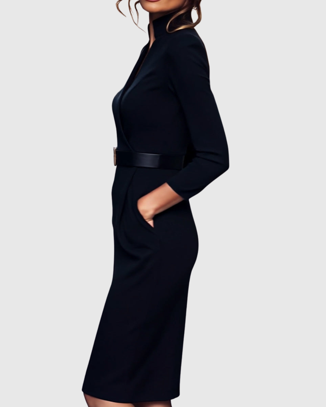 Elegant everyday midi dress for women | Claribel -3