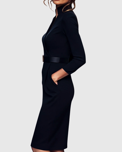 Elegant everyday midi dress for women | Claribel -3