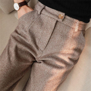 Heritage herringbone tailored smart trousers for men | Heritage -8