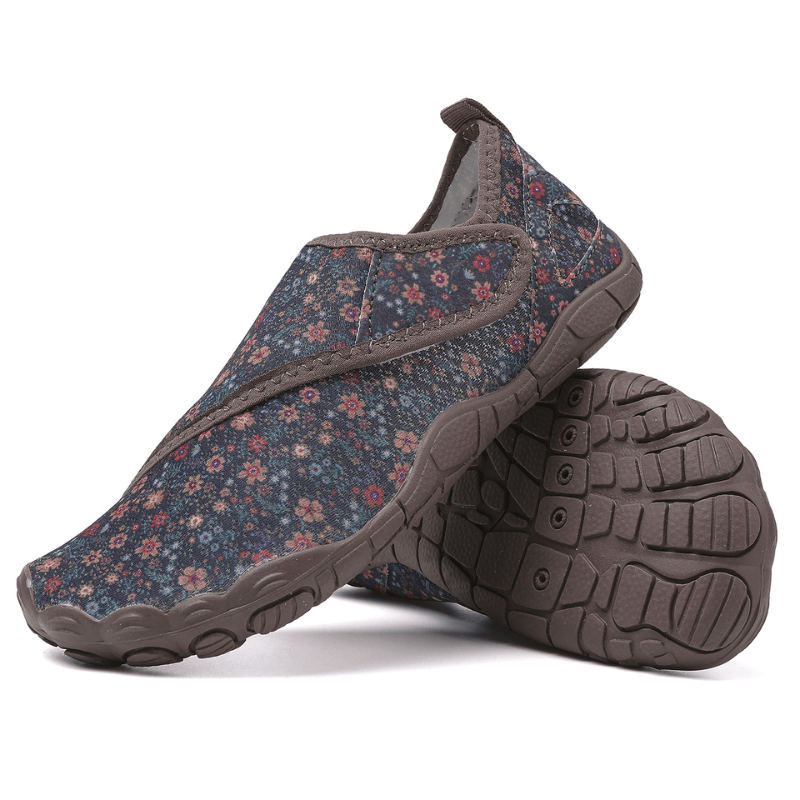 Willow | Navy Floral Print Barefoot Shoe