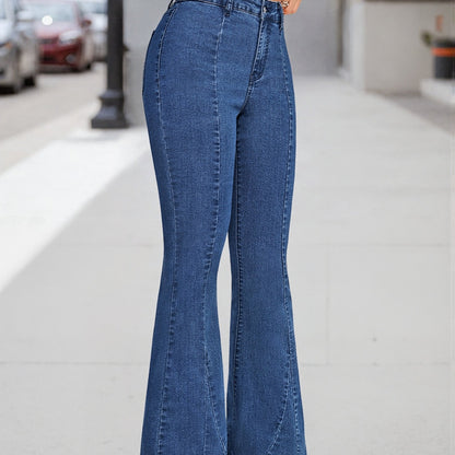 Blythe | Women's Button Front Flare Denim Jean