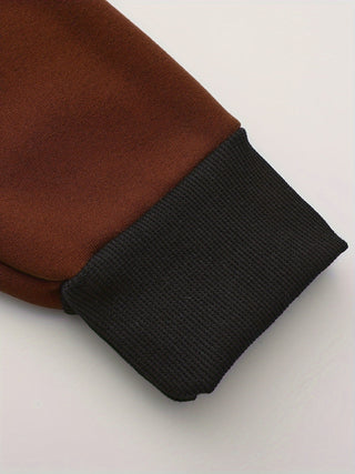 Dervan | Men's Color Block Full Zip Hooded Sweatshirt