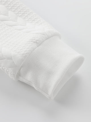 Alveron | Men's Textured Crew Neck Cable Knit Sweatshirt