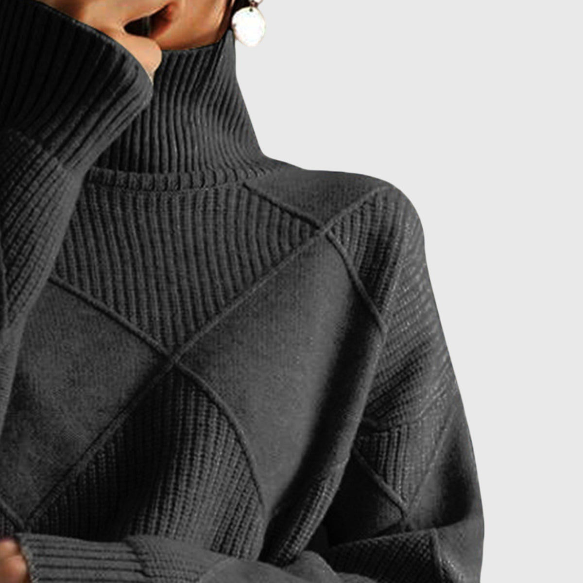 Relaxed cosy turtleneck everyday jumper for women | Lunelle -8