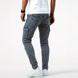 Relaxed cargo denim jeans for men | Ferran -5