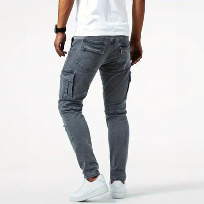Relaxed cargo denim jeans for men | Ferran -5