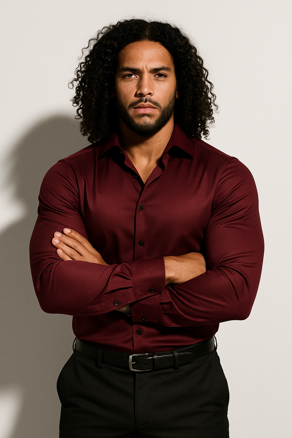 Slim-fit tailored point-collar dress shirt for men | Modern Line -5