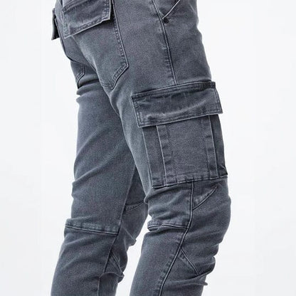 Relaxed cargo denim jeans for men | Ferran -7