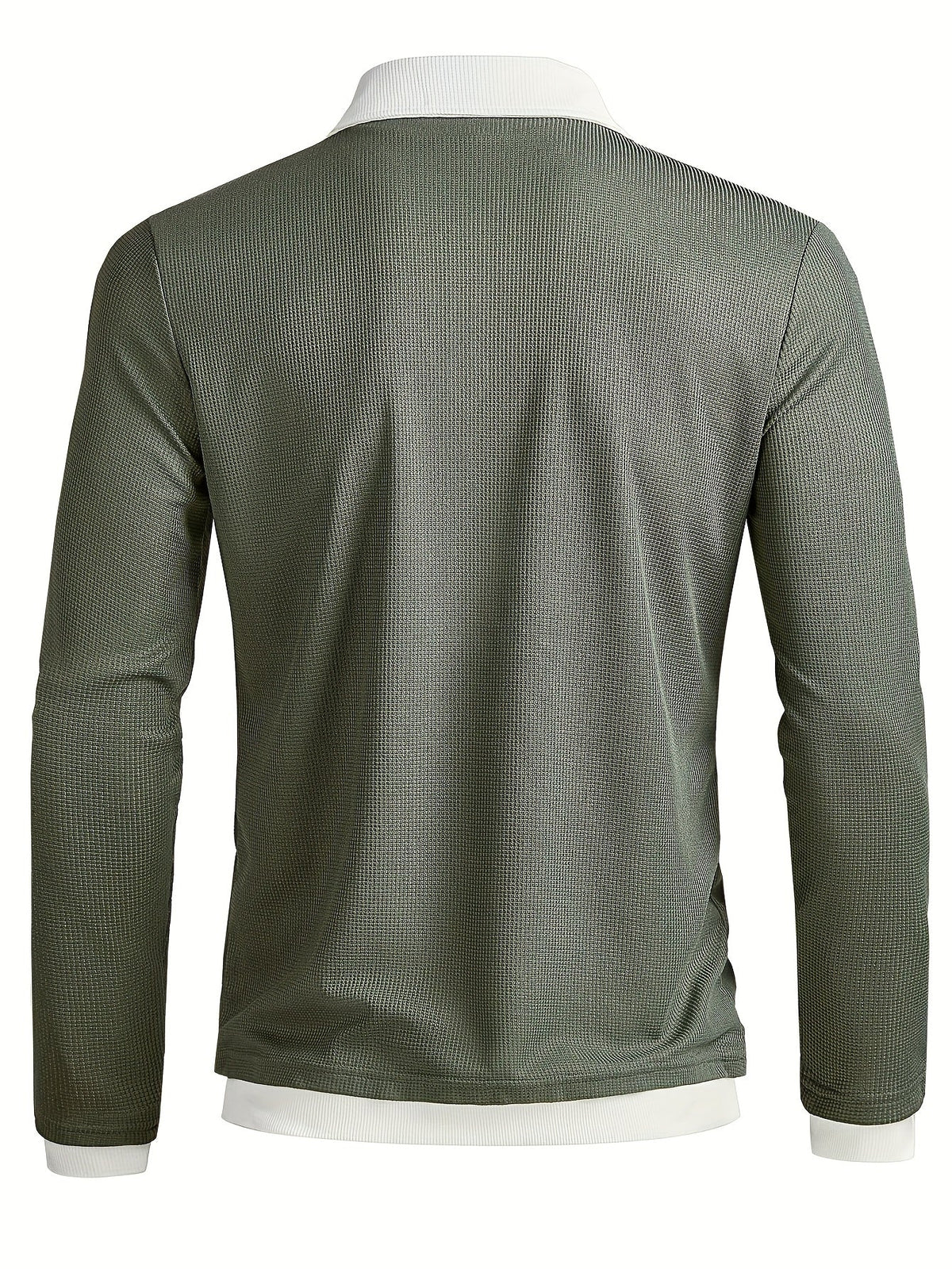 Velorin | Men's Textured Knit Contrast Collar Sweater