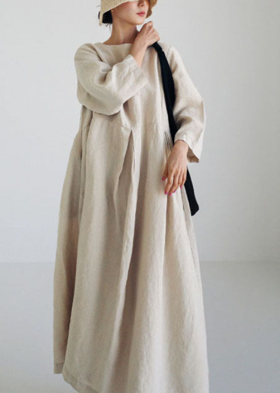 Apricot Patchwork Pocket Spring Dress for Women | Marielle