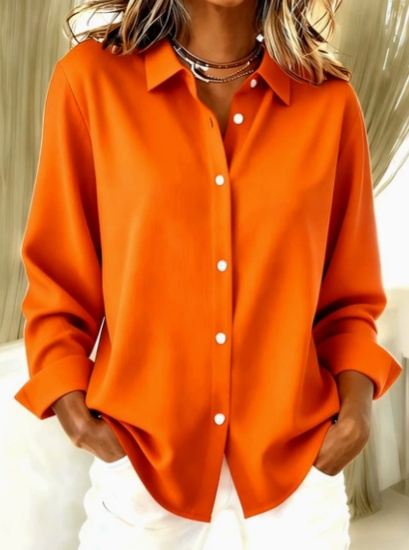 Elegant button everyday smart blouse for women | Aurelie -4