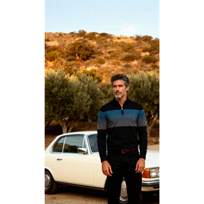 Soft quarter-zip cosy everyday jumper for men | Burk -5