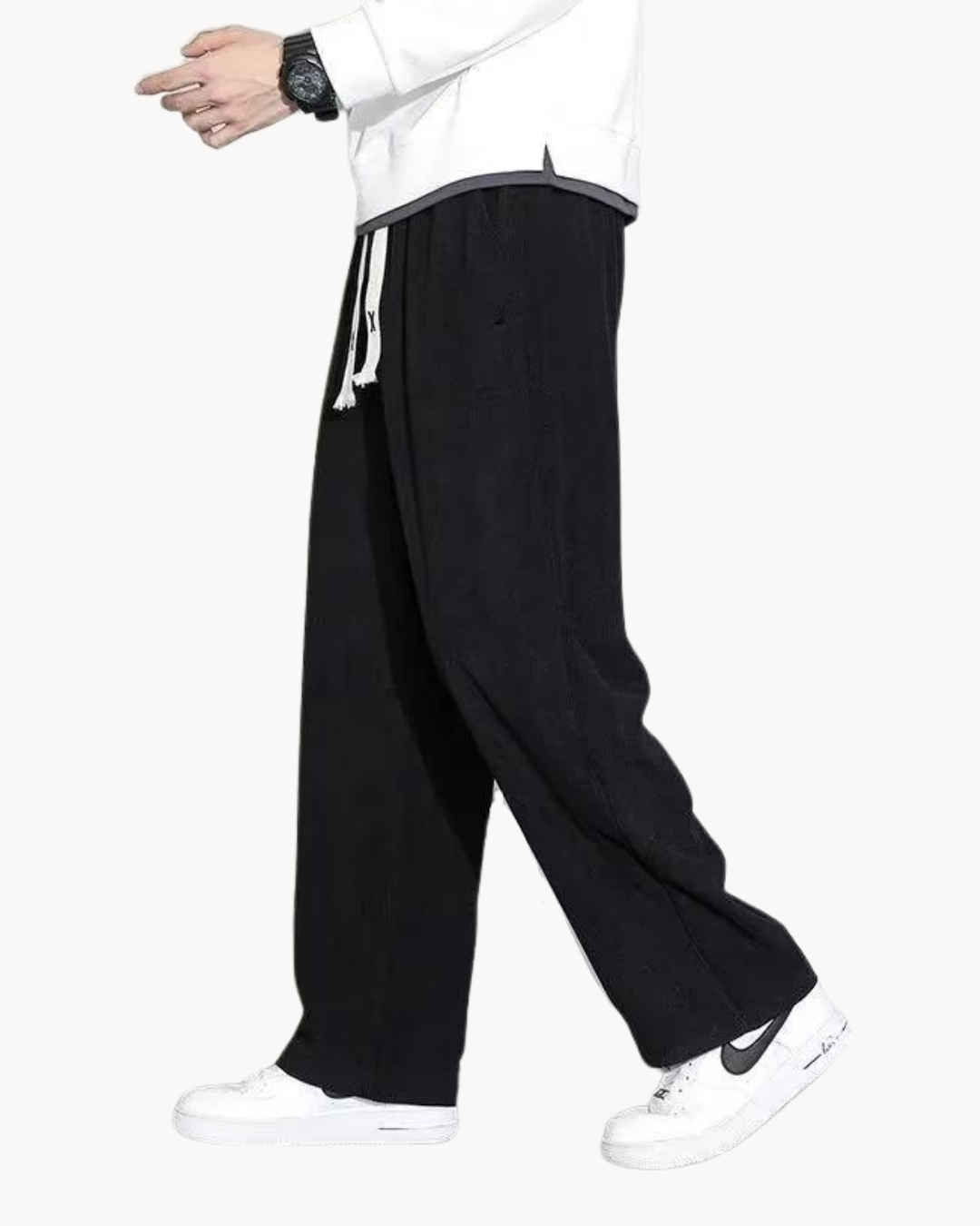 Classic relaxed corduroy casual trousers for men | Cord -7