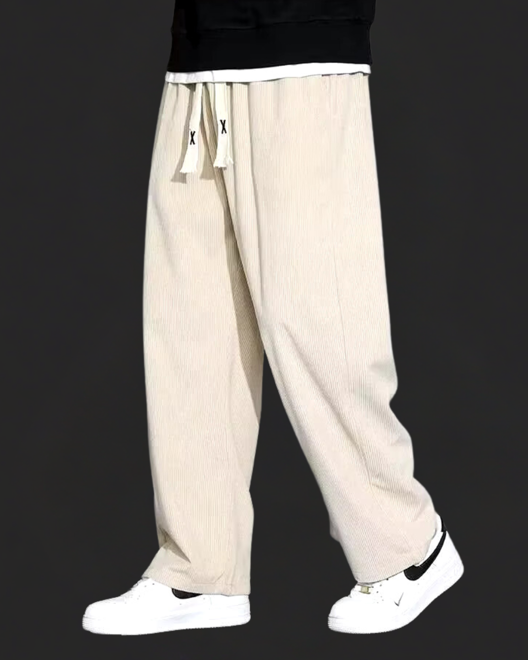 Classic relaxed corduroy casual trousers for men | Cord -3