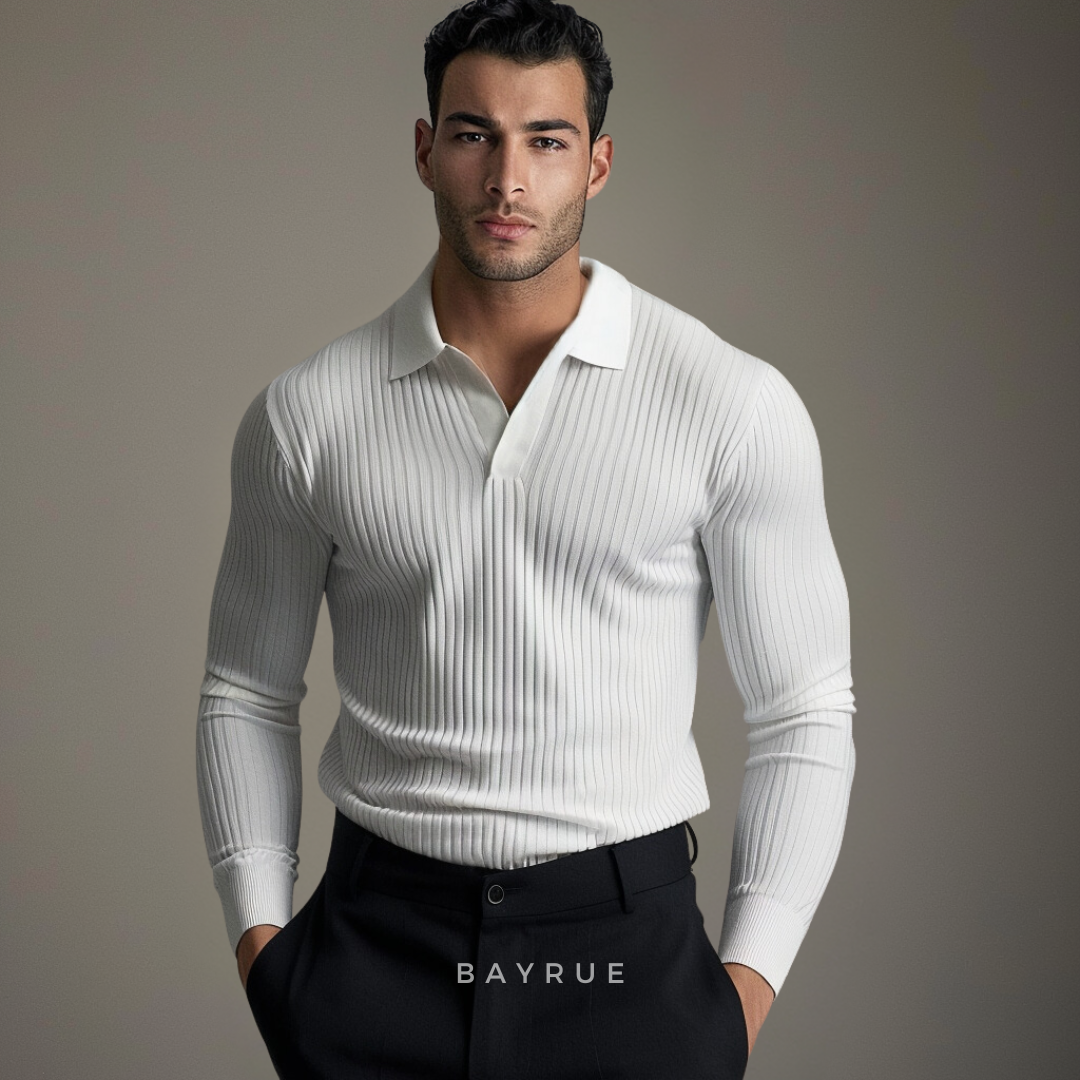 Relaxed open-collar casual shirt for men | Ashford -1
