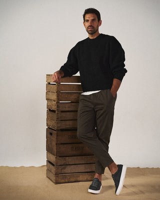 Classic leather stitched everyday trainers for men | Belmont -5