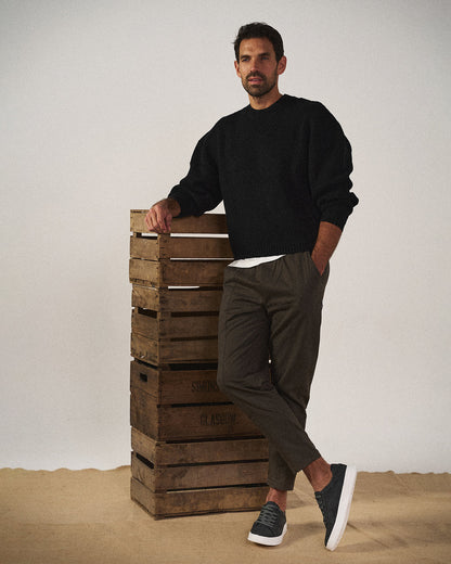 Classic leather stitched everyday trainers for men | Belmont -5