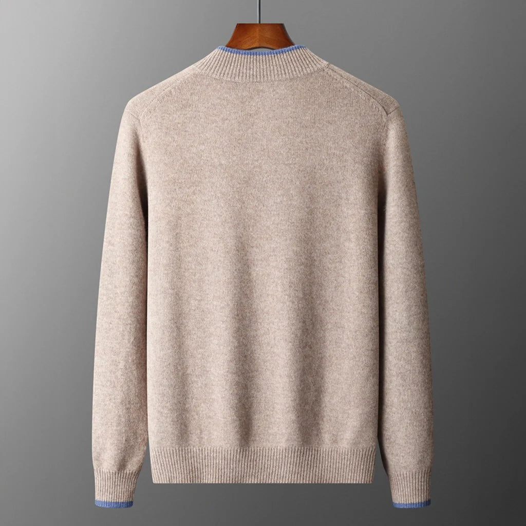 Pure cashmere zip everyday jacket for men | Riku -10