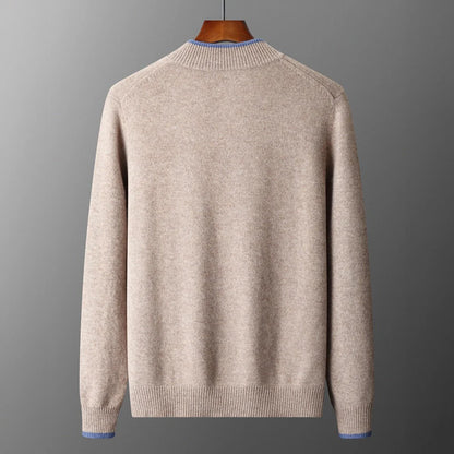 Pure cashmere zip everyday jacket for men | Riku -10