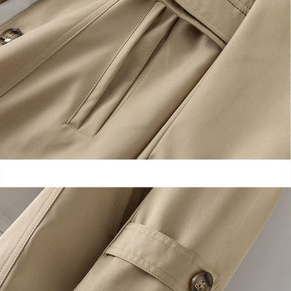Classic long lapel-collar trench coat for women | Bella Vita Sofia -5