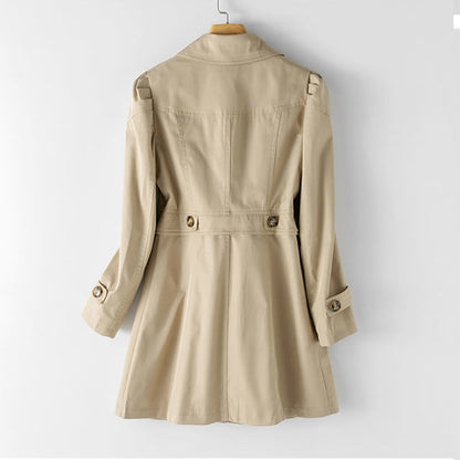 Classic long lapel-collar trench coat for women | Bella Vita Sofia -4
