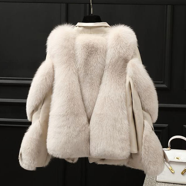 Luxe faux fur statement jacket for women | Valentina -6
