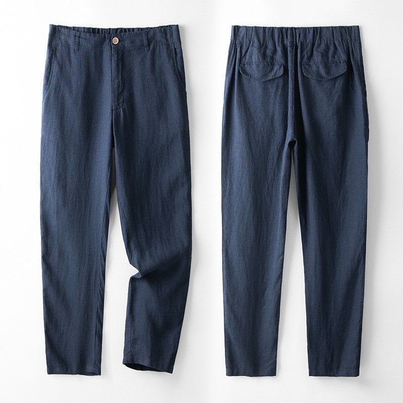 Elegant linen tailored suit set for men | Sandro -7