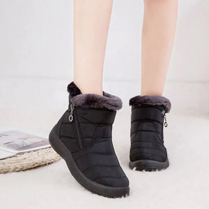 Elowen | Women's Faux Fur Lined Snow Boots with Side Zip
