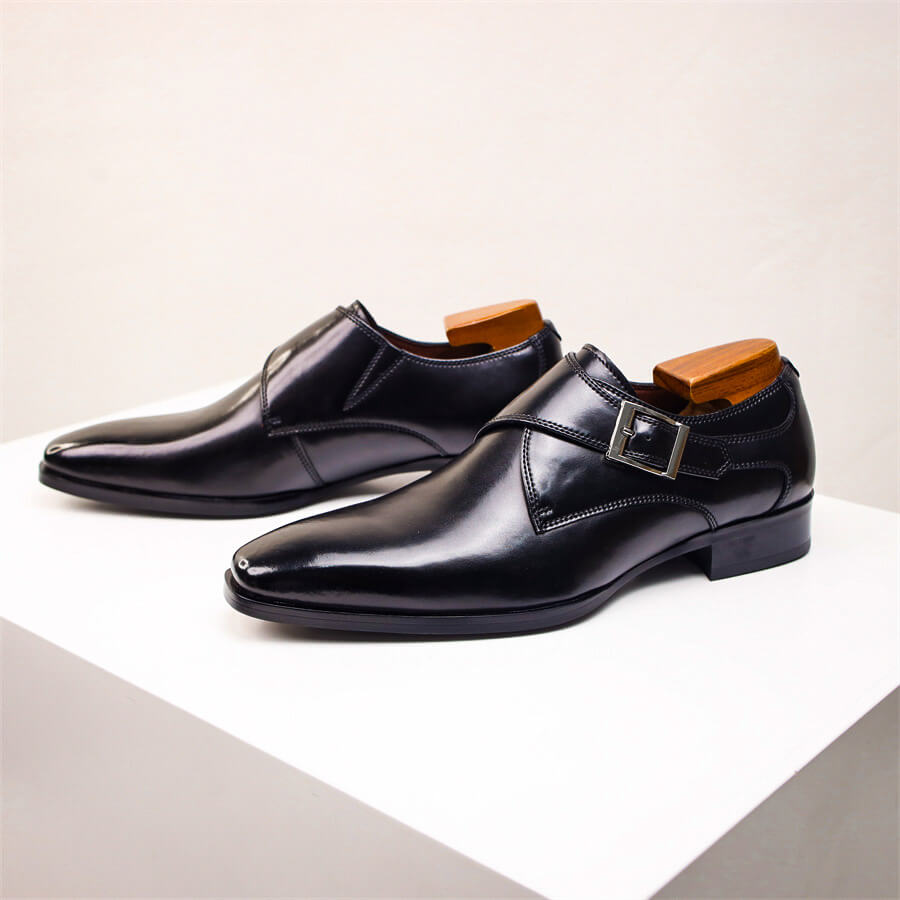 Single monk-strap leather dress shoes for men | Carlo -2