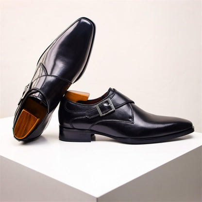 Single monk-strap leather dress shoes for men | Carlo -6