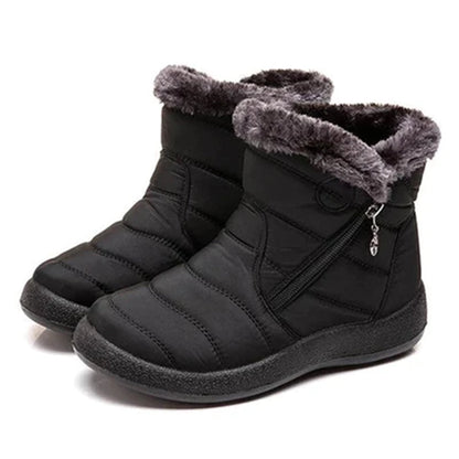 Elowen | Women's Faux Fur Lined Snow Boots with Side Zip