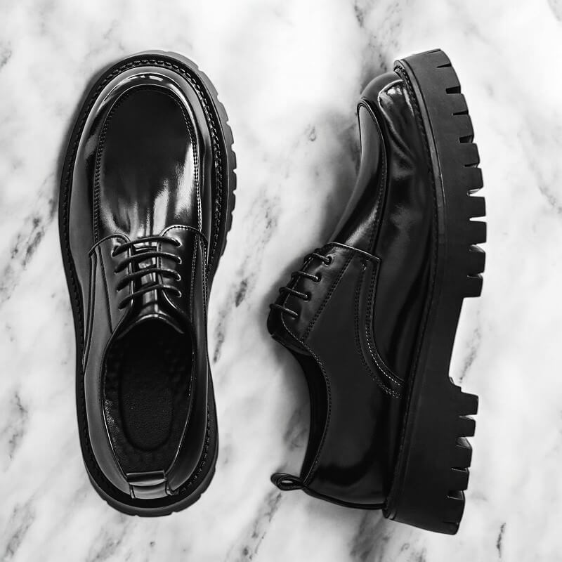 Burnished leather rugged-sole dress shoes for men | Minnesota -5
