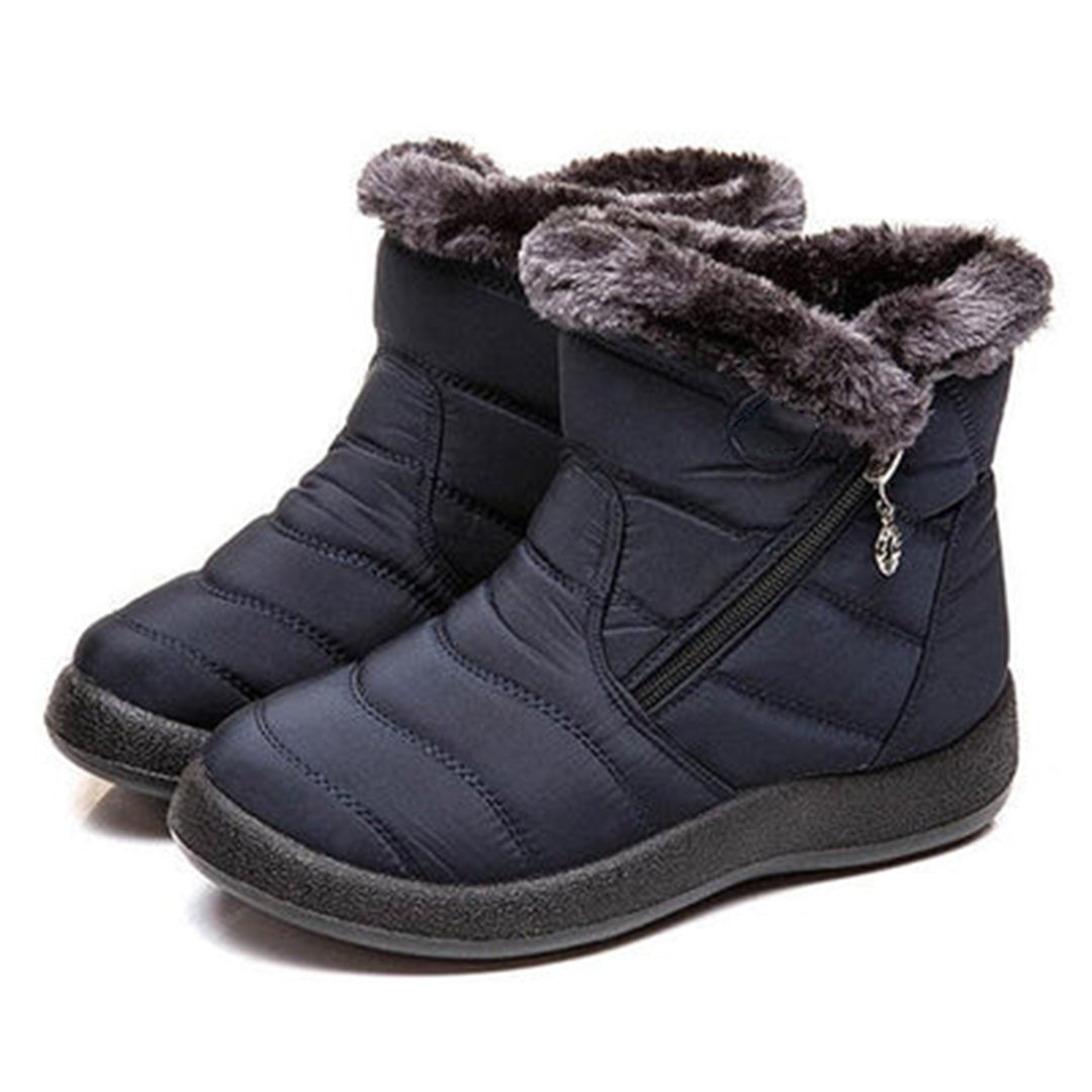 Elowen | Women's Faux Fur Lined Snow Boots with Side Zip