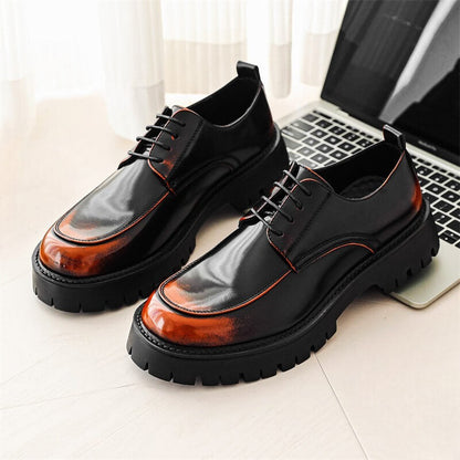 Burnished leather rugged-sole dress shoes for men | Minnesota -1