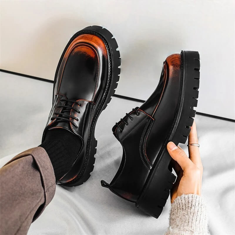 Burnished leather rugged-sole dress shoes for men | Minnesota -2
