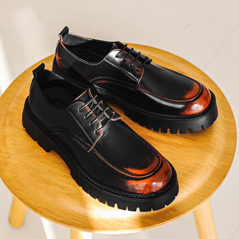Burnished leather rugged-sole dress shoes for men | Minnesota -3
