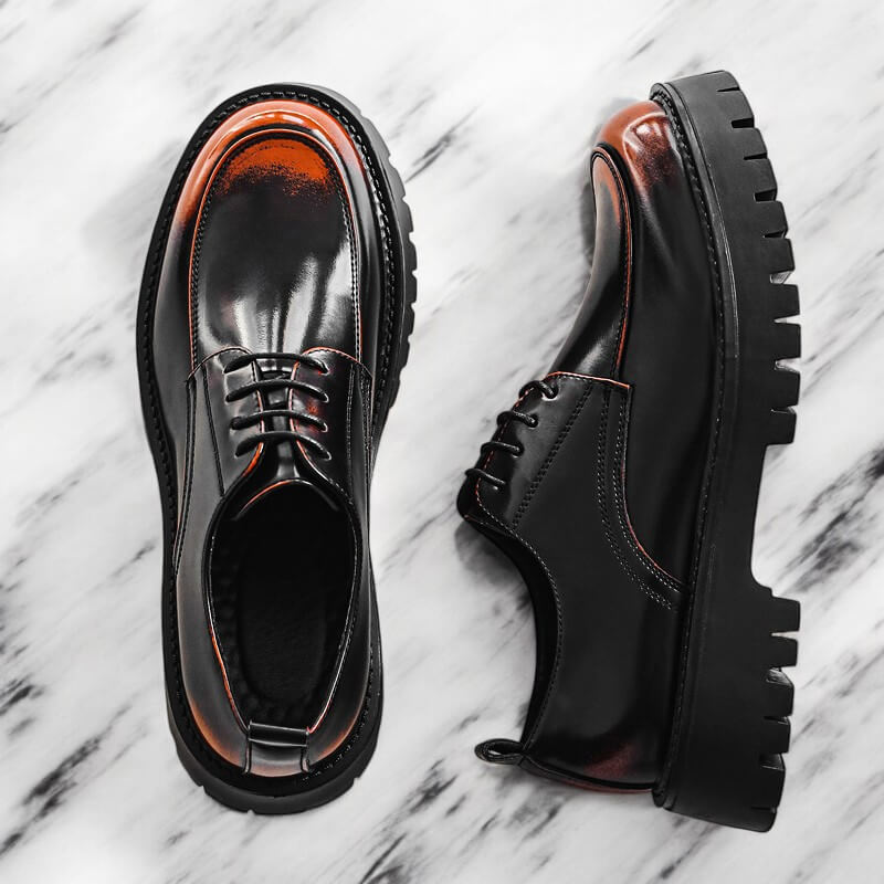 Burnished leather rugged-sole dress shoes for men | Minnesota -4