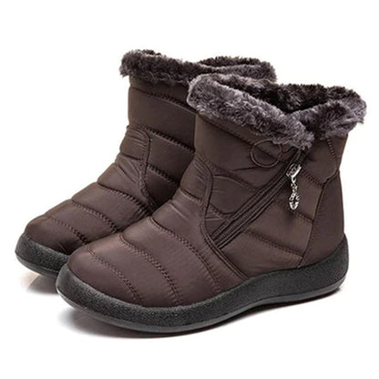Elowen | Women's Faux Fur Lined Snow Boots with Side Zip